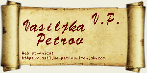 Vasiljka Petrov vizit kartica